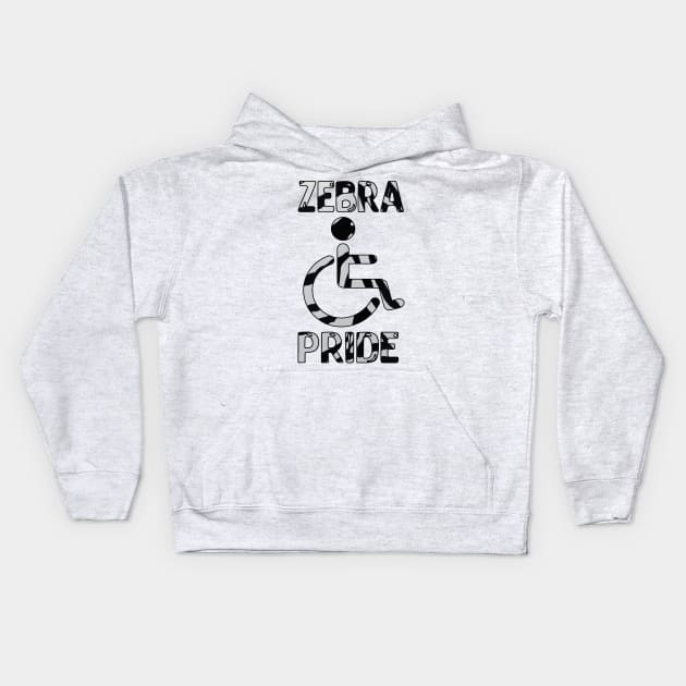 Zebra Pride - EDS Kids Hoodie by NatLeBrunDesigns